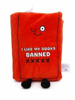 Punchkins 'I Like My Books Banned' Red Plush